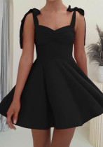 Women Spring/Summer Sexy Solid Strap Dress