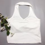 Women Yoga Tank Top with Padded Halter Neck