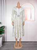Plus-Size Women Round Neck Dress
