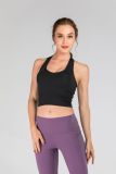 Women Yoga Tank Top with Padded Halter Neck