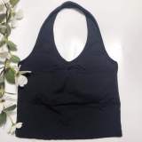 Women Yoga Tank Top with Padded Halter Neck