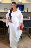 Plus-Size African Women Embroidered Dress