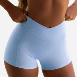Women Stretch Halter Neck Sports Tank and Fitness Shorts Two-Piece Yoga Set