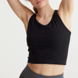 Women Yoga Irregular Padded Tank Top for Fitness and Running