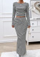 Women Striped T-Shirt and Bodycon Skrit Two-Piece Set