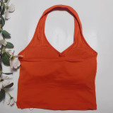 Women Yoga Tank Top with Padded Halter Neck
