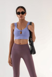 Women Fitness Padded Wrap Yoga Top