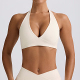 Women Padded Running Fitness Shorts Halter Neck Yoga Two-Piece Set