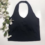 Women Yoga Tank Top with Padded Halter Neck