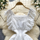 Women Summer French Lace Embroidered Dress