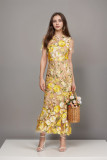 Women Evening Party Dress with Floral Embroidery and Fishtail Maxi Dress