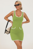 Women Summer Yoga Colorblock Quick-Dry Fitness Tennis Skirt