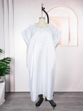 Plus-Size African Women Embroidered Dress