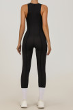 Women Sleeveless Fitness Yoga Padded Stretch Quick-Dry Fitness Jumpsuit