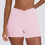 Women Padded Running Fitness Shorts Halter Neck Yoga Two-Piece Set