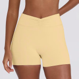 Women Padded Running Fitness Shorts Halter Neck Yoga Two-Piece Set