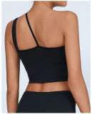 Quick Dry Asymmetric One Shoulder Yoga Tank