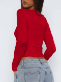 Women spring/summer sexy long-sleeved knitting top
