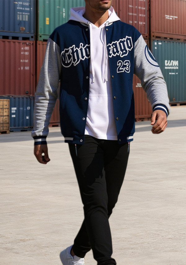 Men's fall American casual baseball jacket