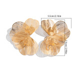 Luxury Gold Bow Earrings Hollow Out Pearl Dangle Jewelry