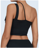 Quick Dry Asymmetric One Shoulder Yoga Tank