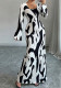 Elegant Floral Bell Sleeve Maxi Dress Women’s Chic Fall Winter Dress