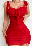 Sexy Lingerie See Through Mesh Embroidered Bodycon Teddy Nightdress