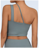 Quick Dry Asymmetric One Shoulder Yoga Tank