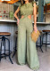 Summer Open Waist Wide Leg Jumpsuit Casual Chic Romper