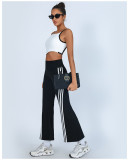 Yoga SBra Tank High Waist Flared Pants 2 Piece Set