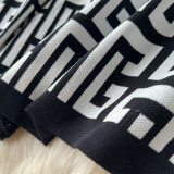 Fall Winter Maze Pattern Cardigan Tank Pants Knit Set