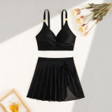 High-Waist Mesh Skirt Bikini Set Sexy Two-Piece Swimwear