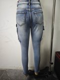 Women's Sexy Slim Fit Casual Cargo Denim Pants