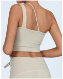 Quick Dry Asymmetric One Shoulder Yoga Tank