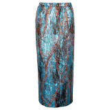 Plus-size African Women printed two-piece dress