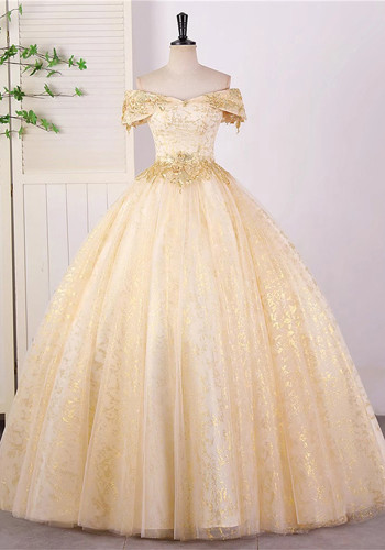 Women Colorful Tulle Off-Shoulder Tutu Evening Dress（Processing time need 3-6 days）