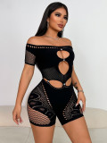 Women's Lace See-Through Sexy Off-Shoulder Romper