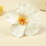 Women Approximately 10cm Simulated Hibiscus Hairpin Headpiece Multi-Color Flower Swimsuit Travel Hair Accessory