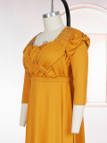 Plus-size African Women beaded dress