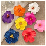 Women Bohemian Egg Beach Hibiscus Flower Headpiece