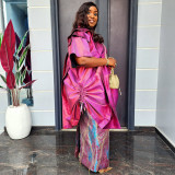 Plus-size African Women printed two-piece dress