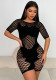 Spring-Summer Solid Color Round Neck Short-Sleeve Sexy Tight-Fitting Jumpsuit