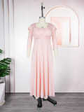 Plus-size African Women beaded dress