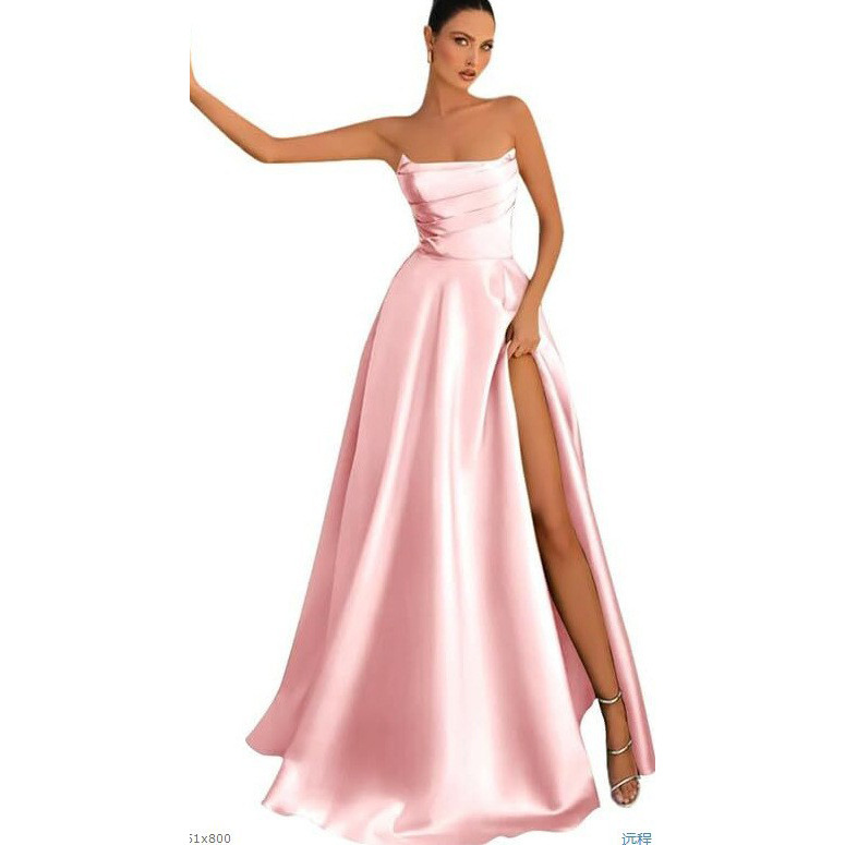 Women Strapless Sexy Slit Formal Party Evening Dress(Processing time need 3-6 days)