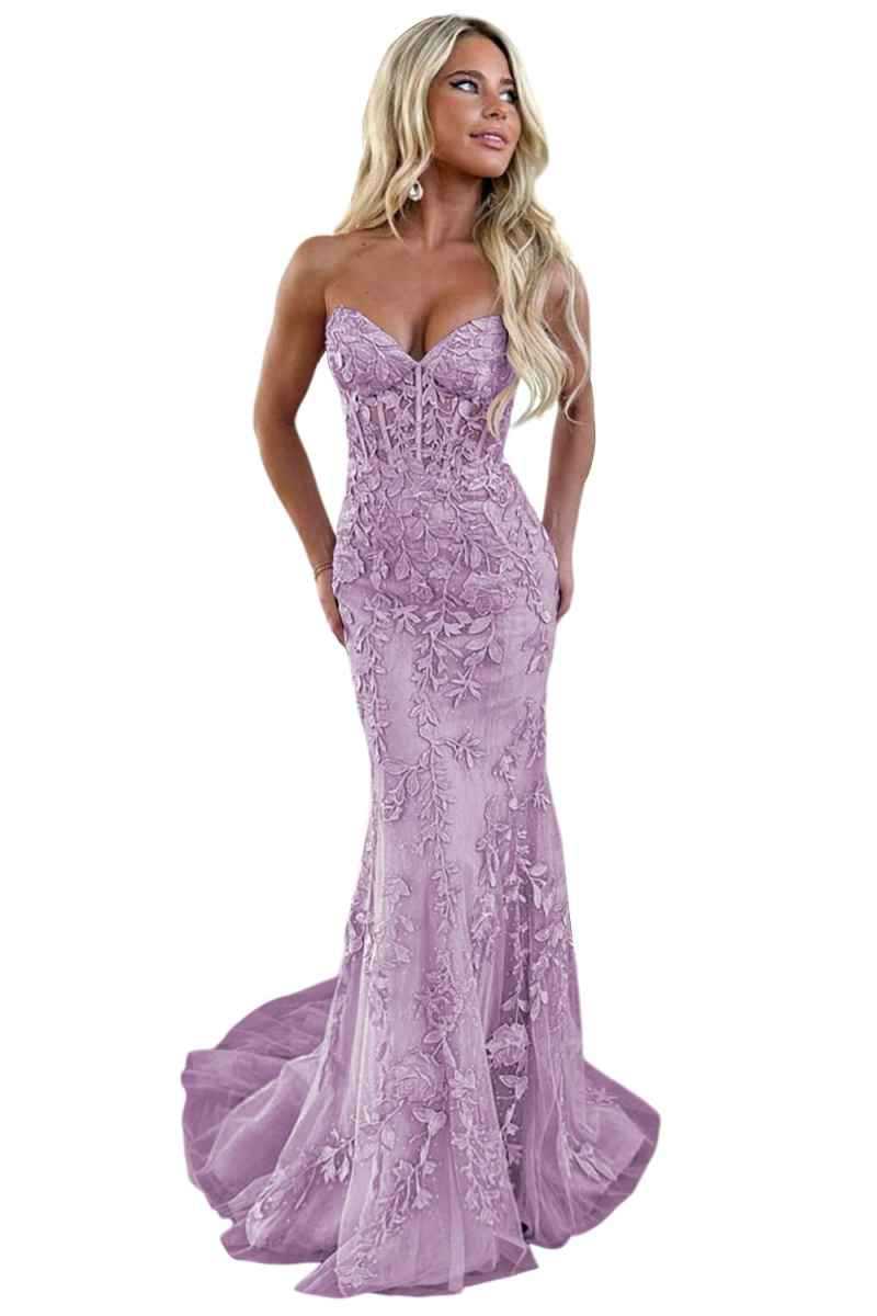 Women Clothing Fishtail Sequined Strapless Birthday Party Evening Dress(Processing time need 3-6 days)