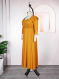 Plus-size African Women beaded dress
