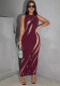 Women summer sexy cutout knitting beach dress