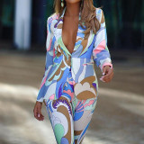 Women Autumn/Winter Casual Blazer and Pant Two-Piece Set