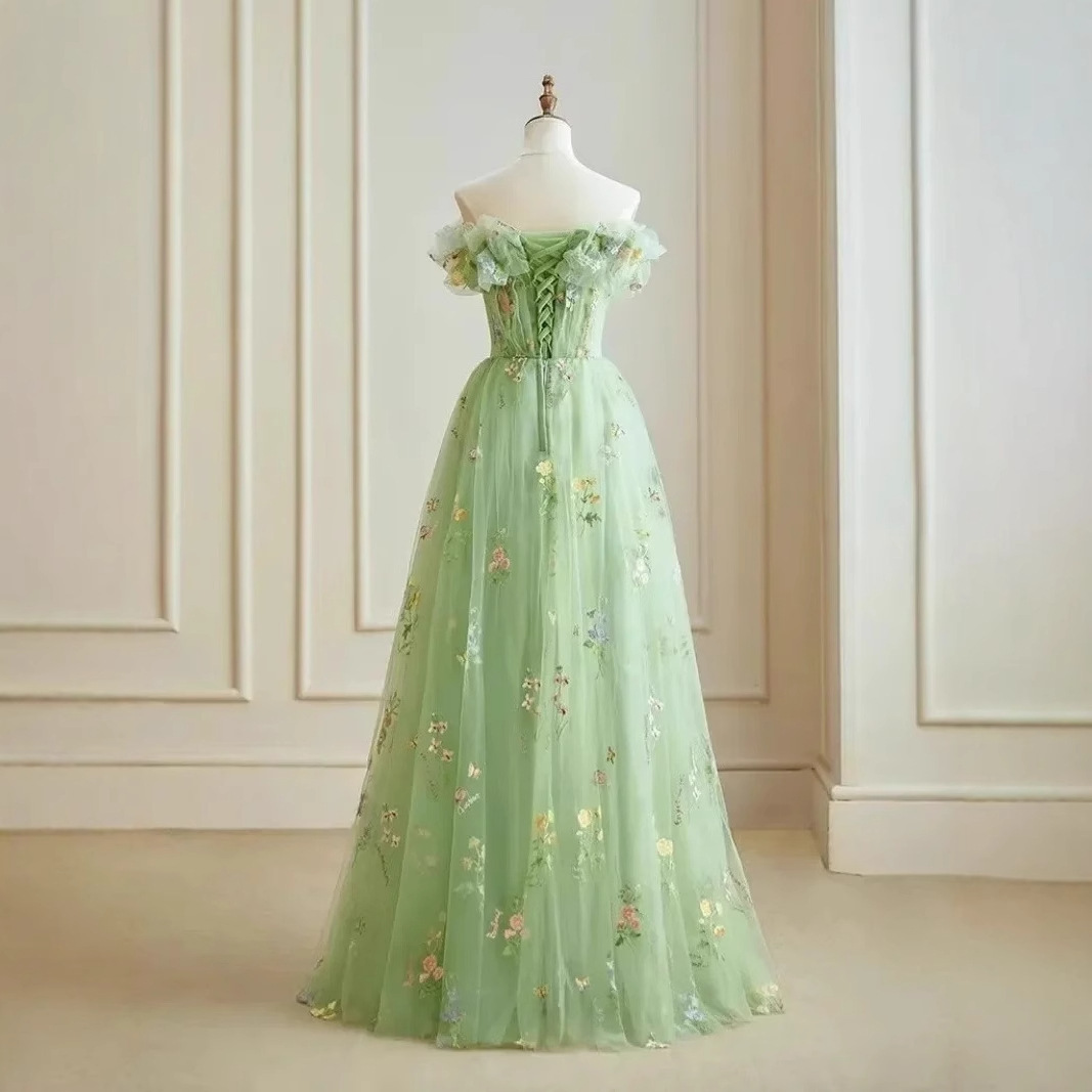 Women Off-Shoulder Strapless Evening Dress(Processing time need 3-6 days)