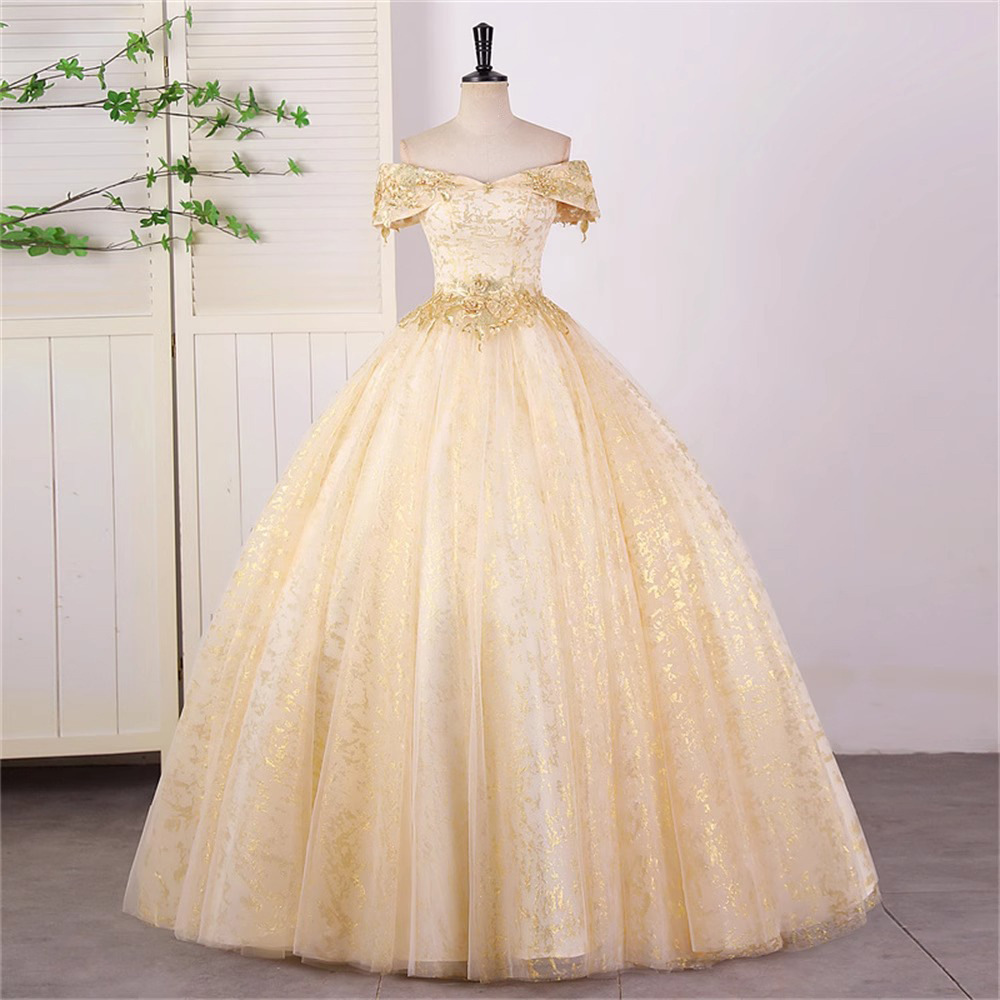 Women Colorful Tulle Off-Shoulder Tutu Evening Dress(Processing time need 3-6 days)